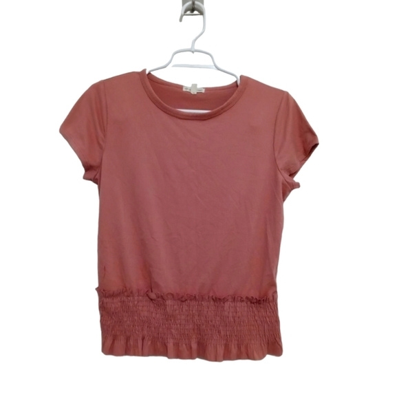 Tucker + Tate Girls Soft Smocked Waist Short Sleeve Top - Picture 1 of 4